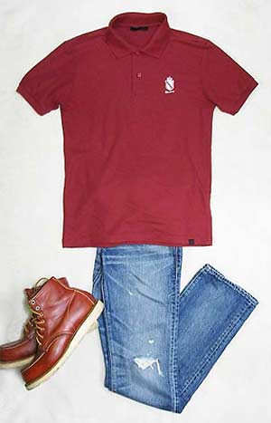 ユニクロのメイドインジャパンスリムジーンズのコーディネート例